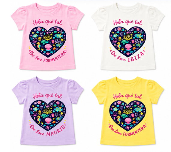 GIRL'S "SEA HEART" T-SHIRT