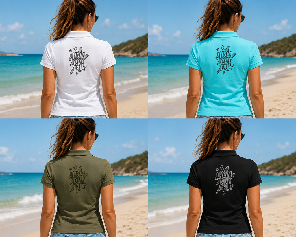 WOMEN'S POLO SHIRT "METALLIC LIGHTNING"