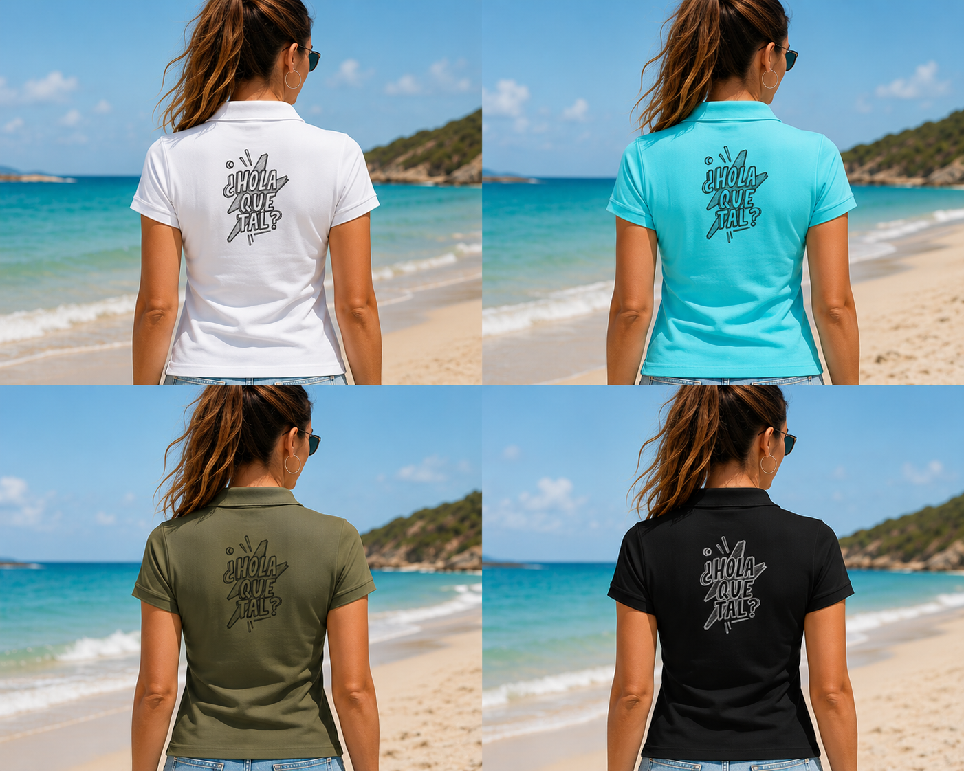 POLO MUJER "RAYO METALIZADO"