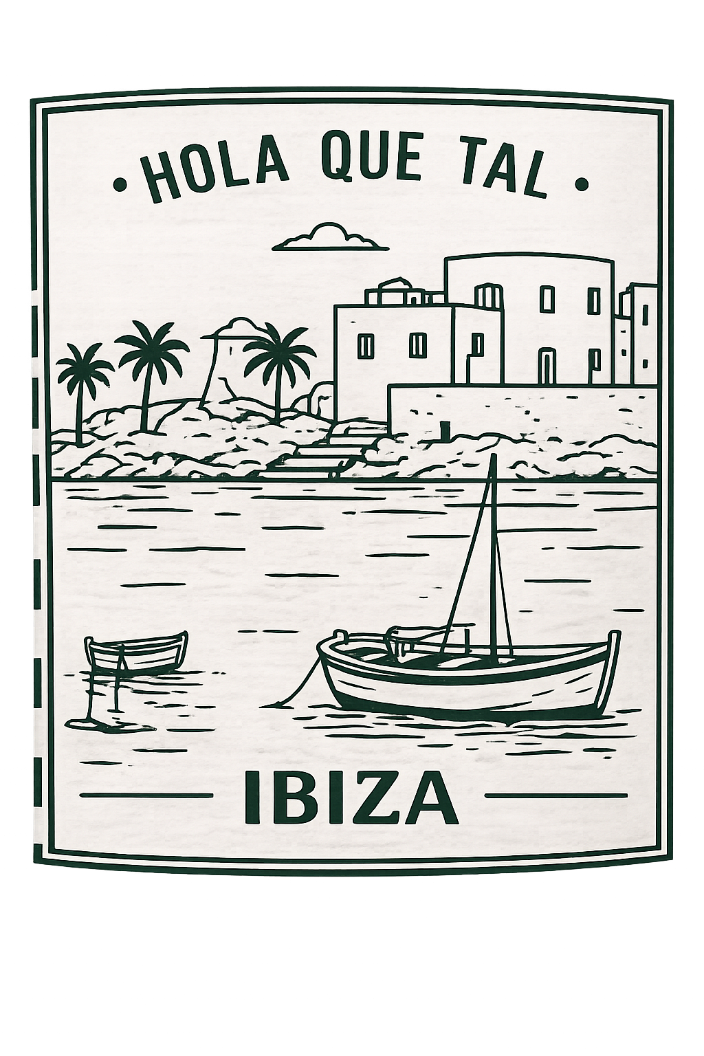 CAMISETA TIRANTE Y DE MANGA CORTA "PUERTO IBIZA"