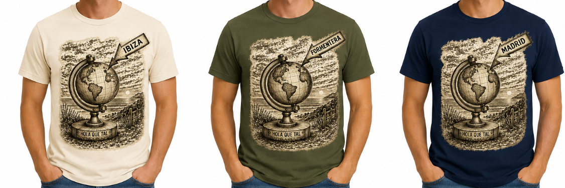 CAMISETA HOMBRE "BOLA DEL MUNDO"