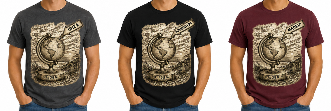 CAMISETA HOMBRE "BOLA DEL MUNDO"