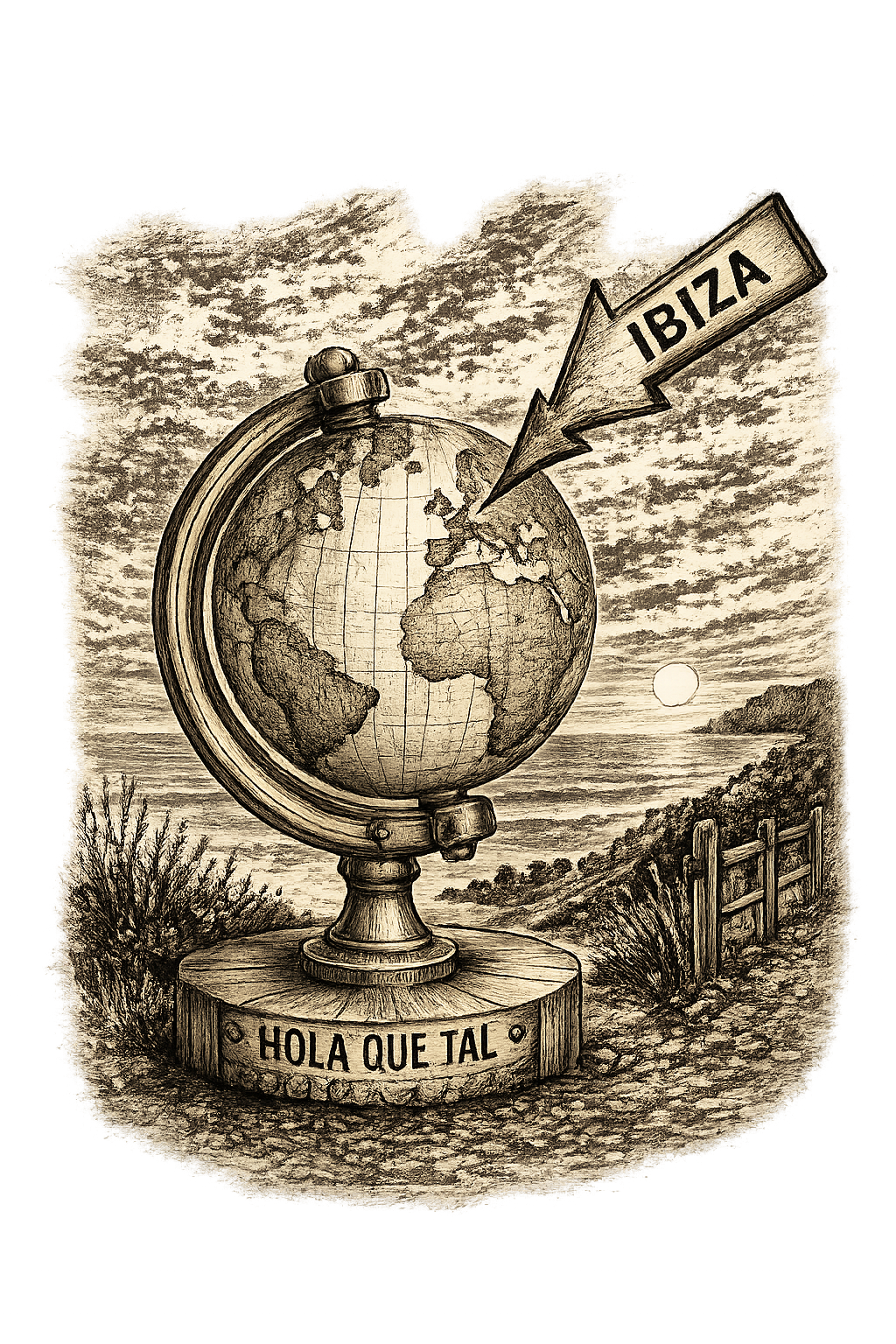 CAMISETA MUJER "BOLA DEL MUNDO"
