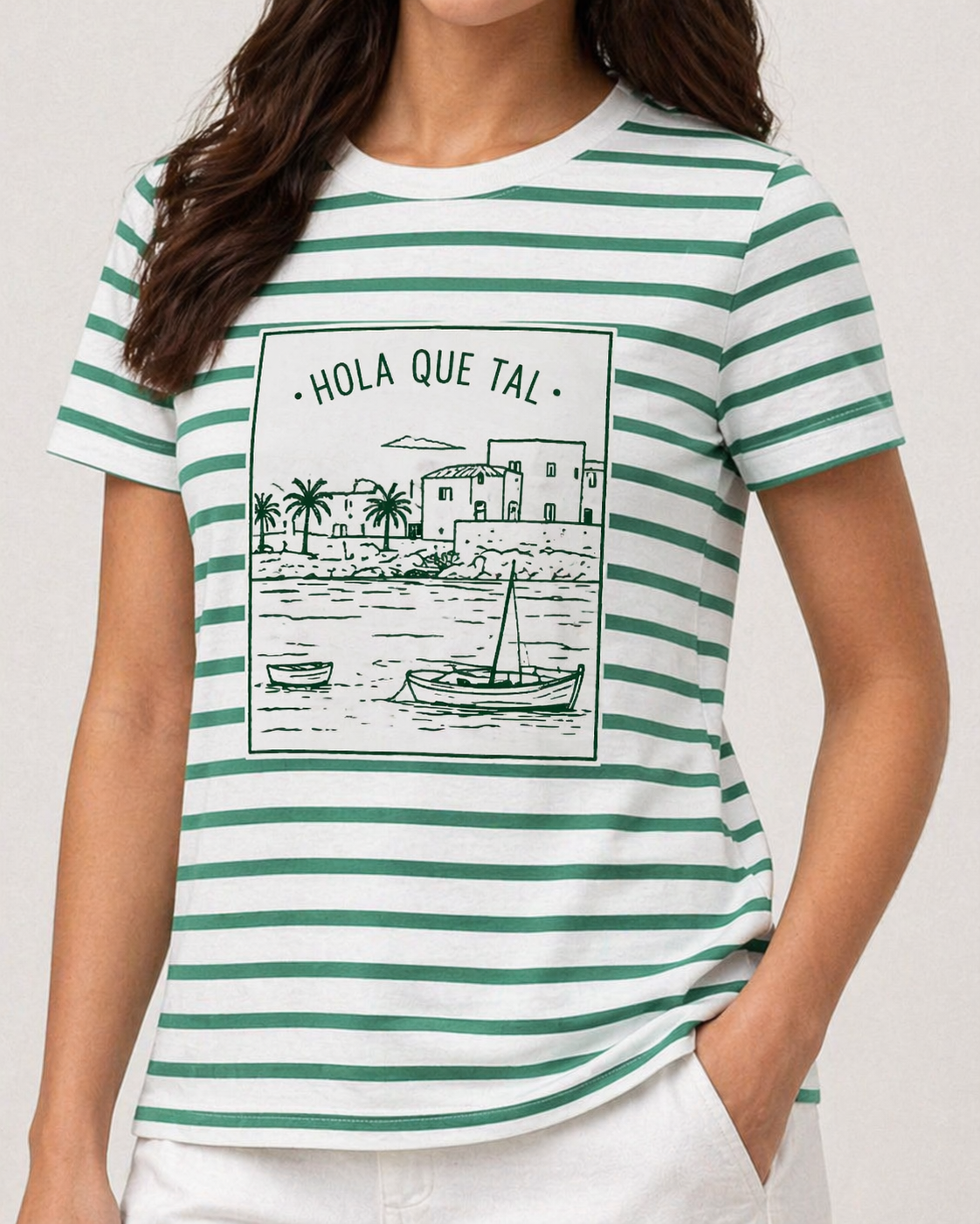 CAMISETA TIRANTE Y DE MANGA CORTA "PUERTO IBIZA"