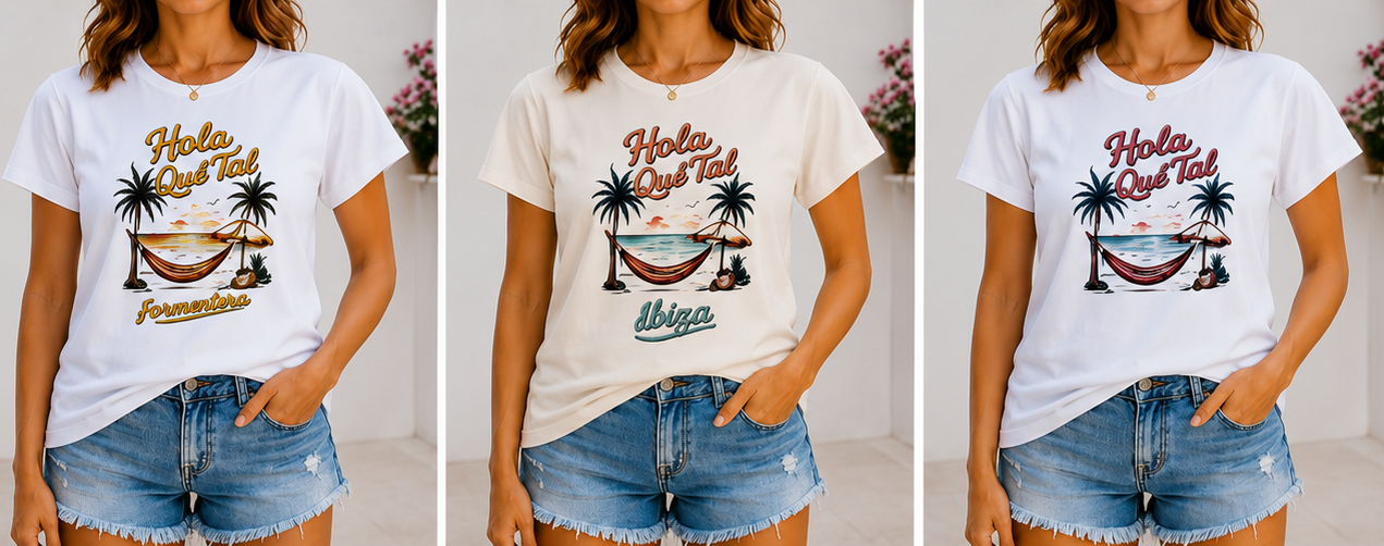 CAMISETA MUJER "CHILL,RELAX AND BEACH"