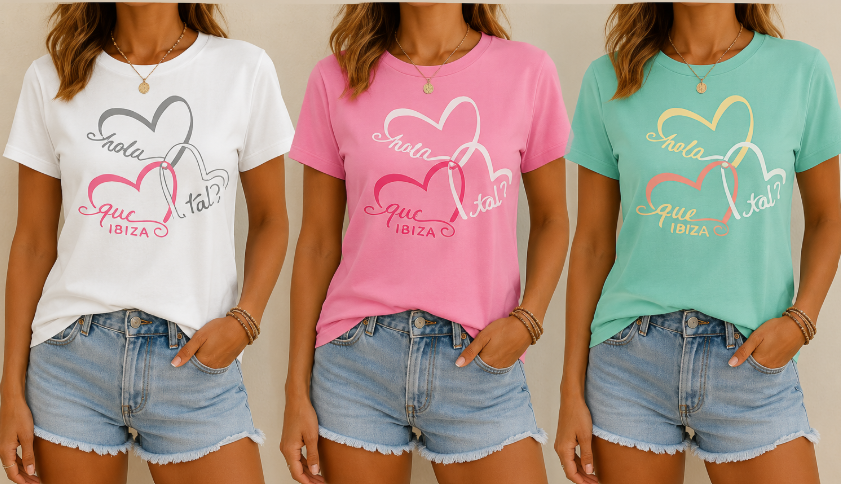 WOMEN'S SHORT SLEEVE T-SHIRT "3 LOVES"
