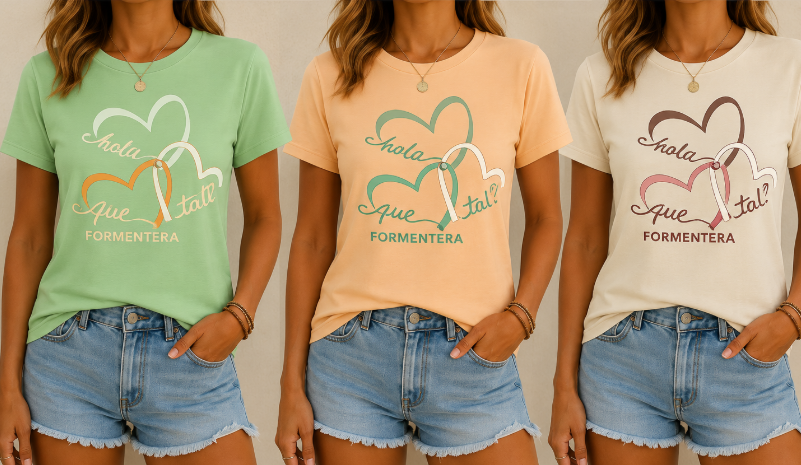 WOMEN'S SHORT SLEEVE T-SHIRT "3 LOVES"