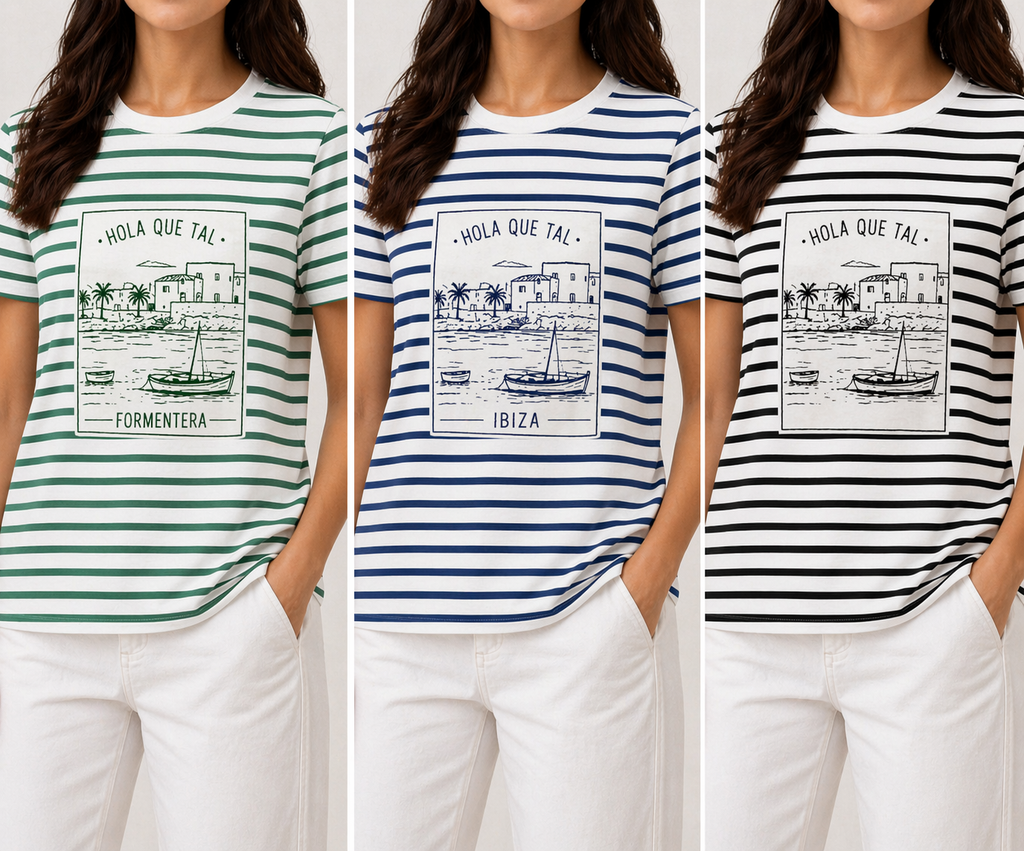 "PUERTO IBIZA" SLEEVELESS AND SHORT-SLEEVE T-SHIRT