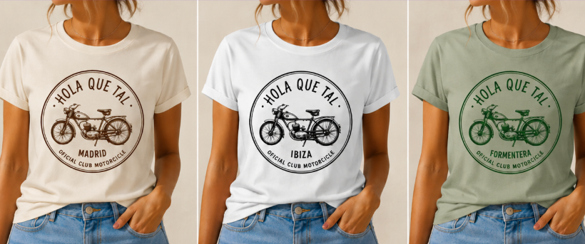 CAMISETA DE MANGA CORTA "OFICIAL CLUB MOTORCICLE"