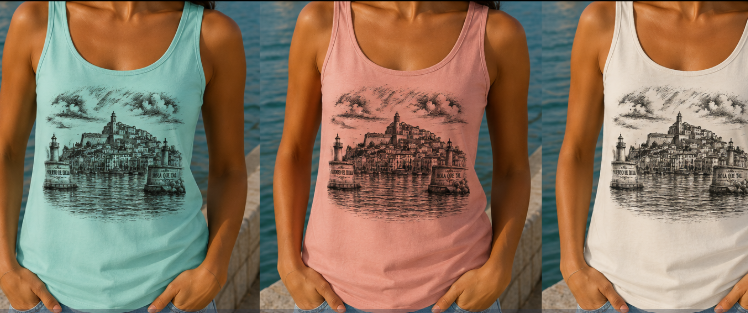 CAMISETA MUJER "PUERTO DE IBIZA"