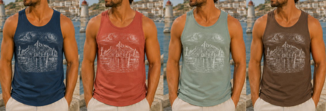 CAMISETA HOMBRE "PUERTO DE IBIZA"