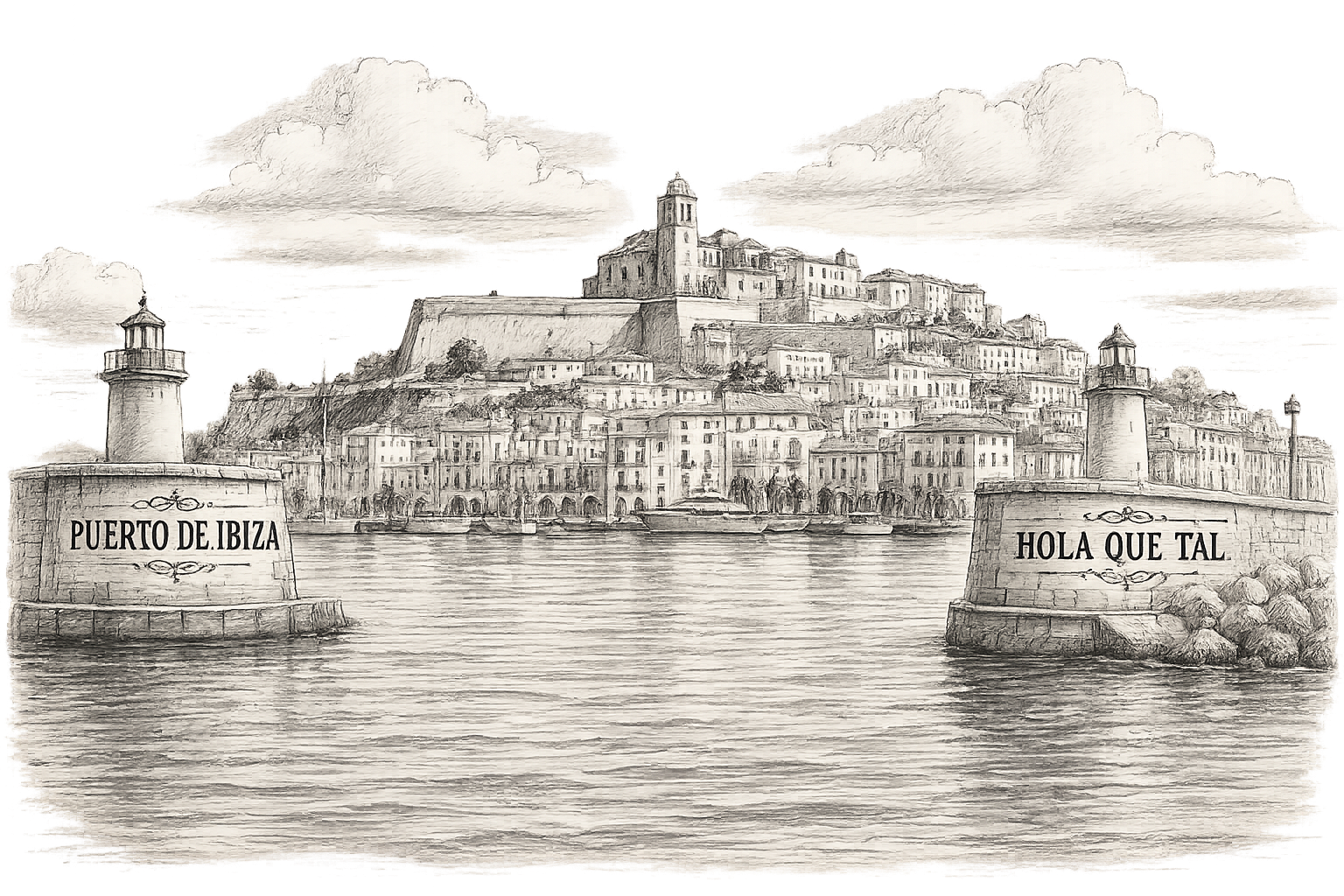 CAMISETA MUJER "PUERTO DE IBIZA"