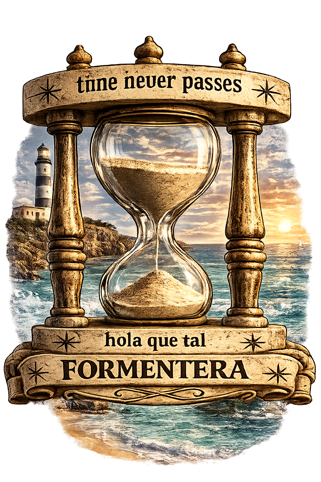 WOMEN'S T-SHIRT "TIME NEVER PASSES"