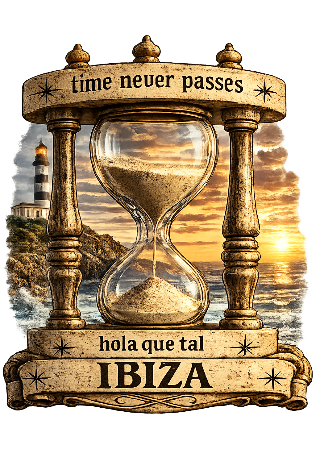 CAMISETA HOMBRE "TIME NEVER PASSES"
