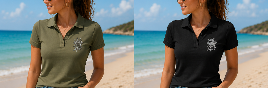 WOMEN'S POLO SHIRT "METALLIC LIGHTNING"